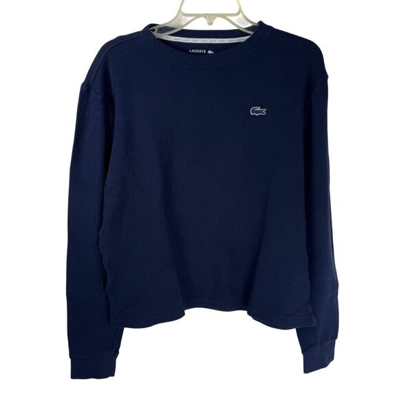 Lacoste Other - Lacoste Sleepwear Navy Blue Men's Medium Waffle Knit Long Sleeve Shirt EUC